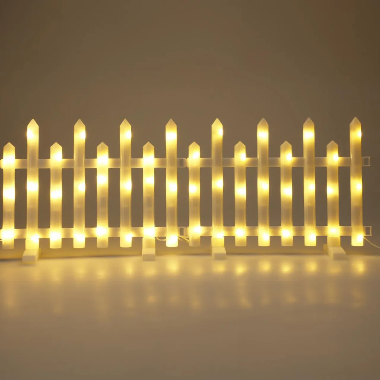 KOOPMAN Lot de 8 barrières lumineuses 192 LED (2,80 m x H25 cm) Féerie Blanc chaud Hot