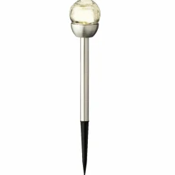 #N/A Lot de 6 bornes de jardin solaire (H24.5 cm) Verre craquelé Blanc chaud Sale