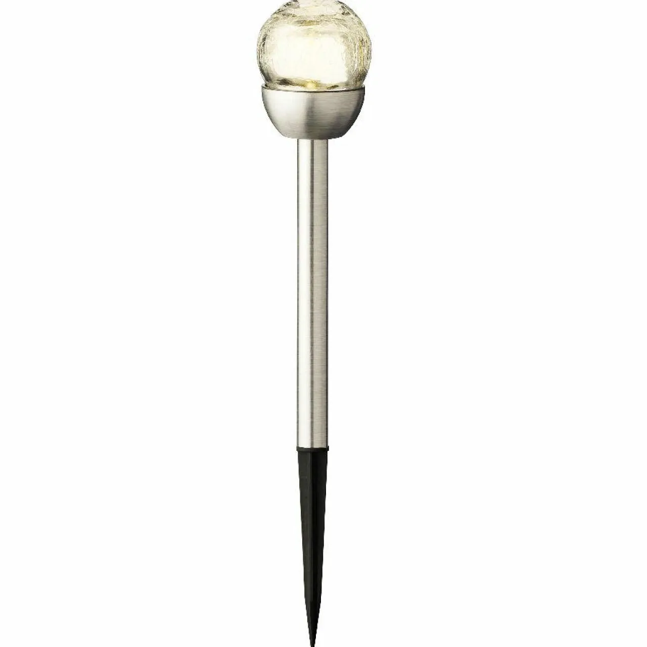 #N/A Lot de 6 bornes de jardin solaire (H24.5 cm) Verre craquelé Blanc chaud Sale