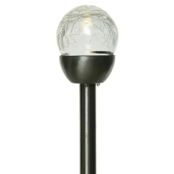 #N/A Lot de 6 bornes de jardin solaire (H24.5 cm) Verre craquelé Blanc chaud Sale