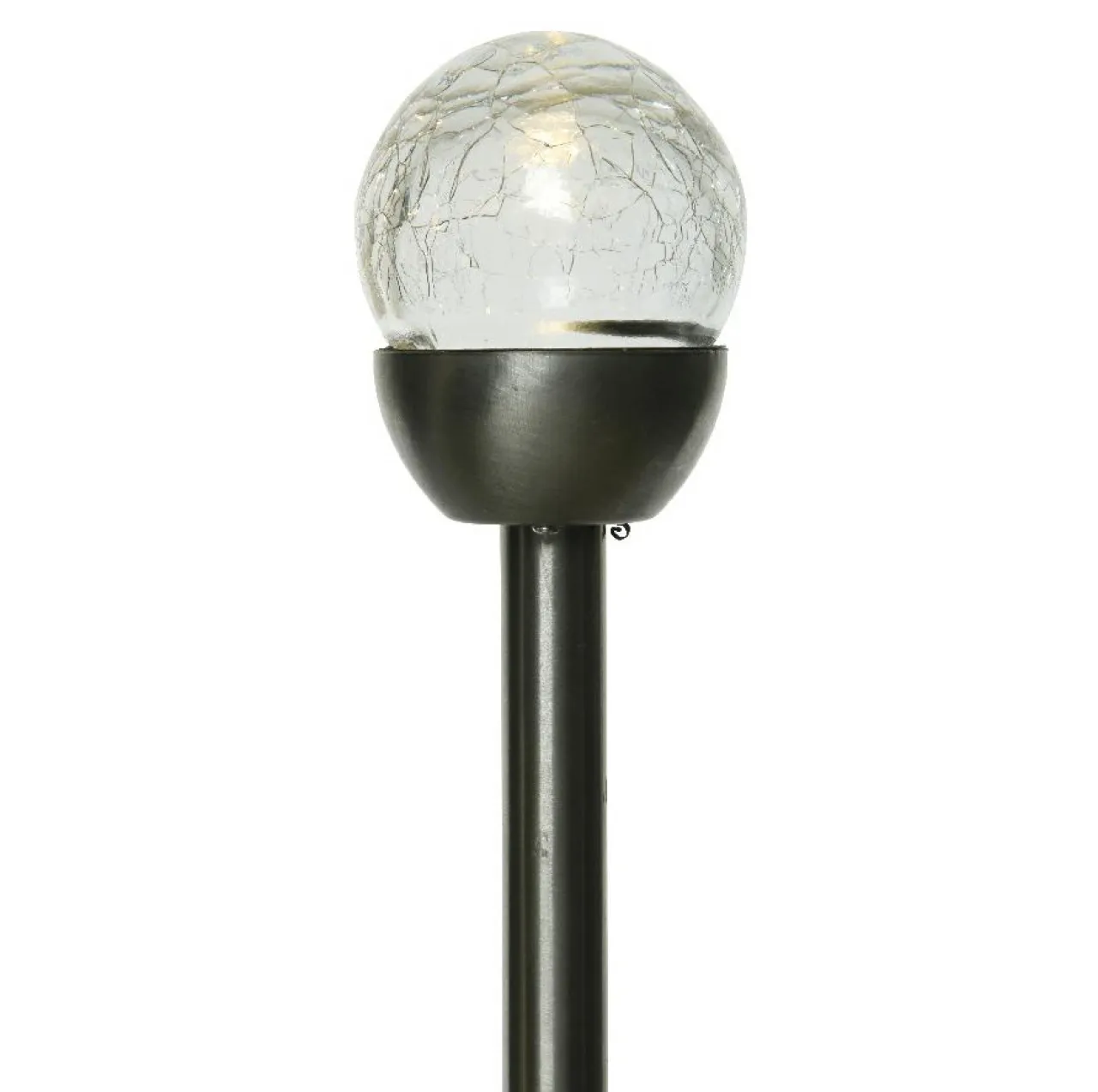 #N/A Lot de 6 bornes de jardin solaire (H24.5 cm) Verre craquelé Blanc chaud Sale