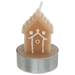 FEERIC LIGHTS Lot de 4 bougies (H6 cm) Maisons de village Marron Hot