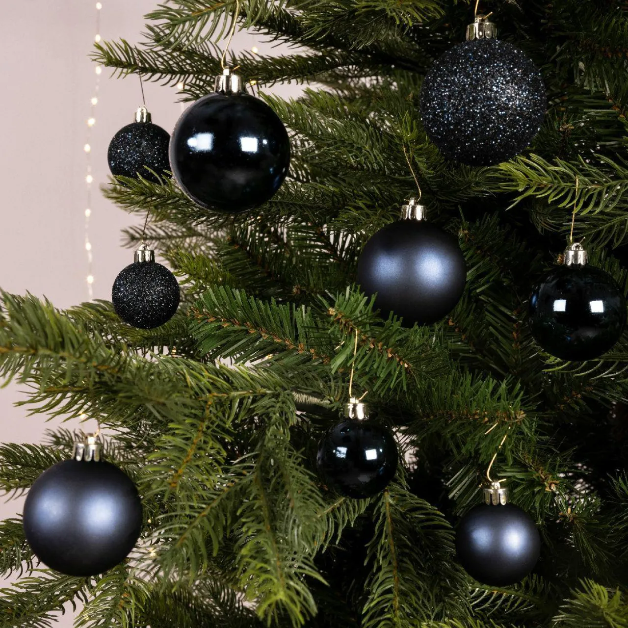 KAEMINGK Lot de 30 boules de Noël Alpine assorties Bleu nuit Discount