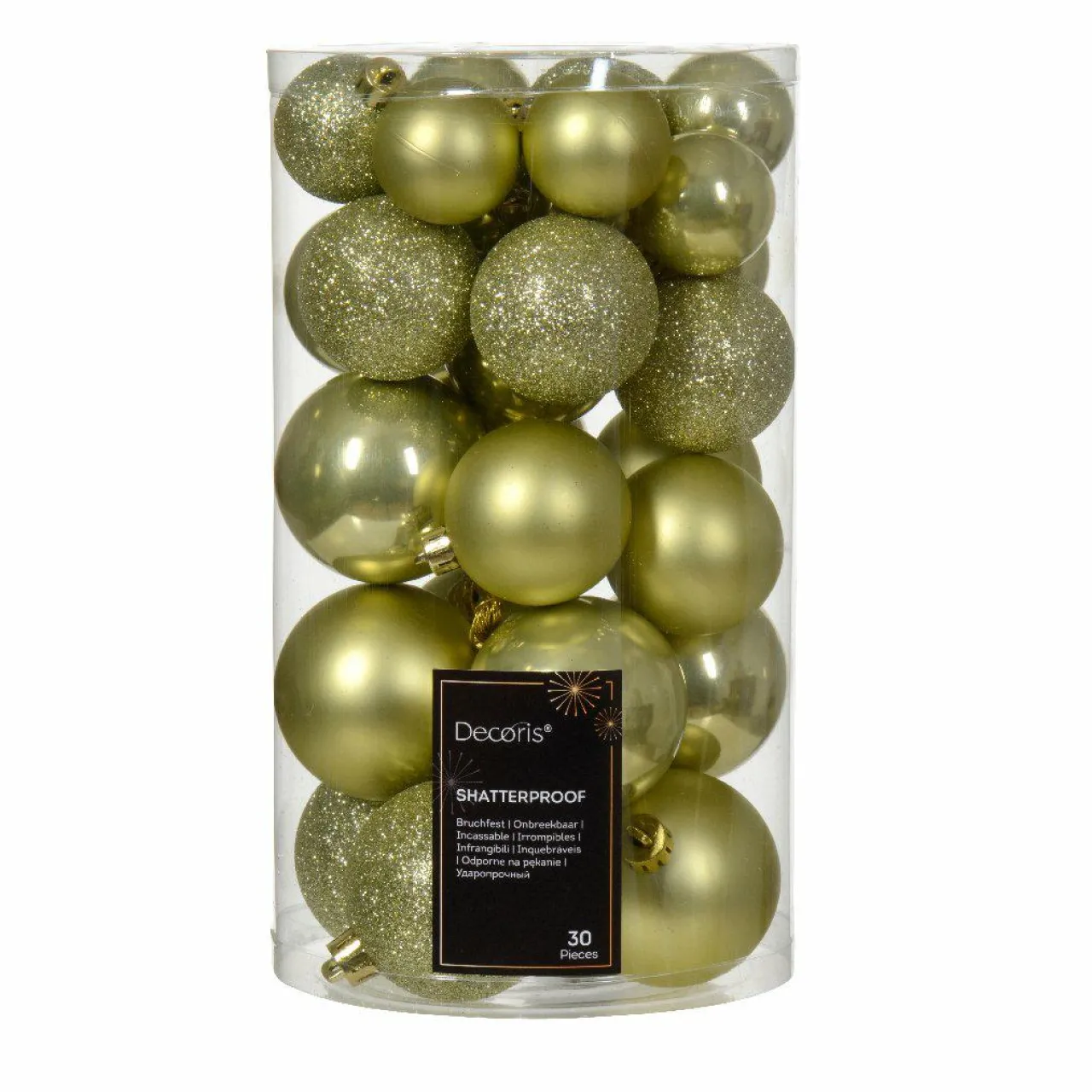 KAEMINGK Lot de 30 boules de Noël Alpine assorties Pistache Clearance