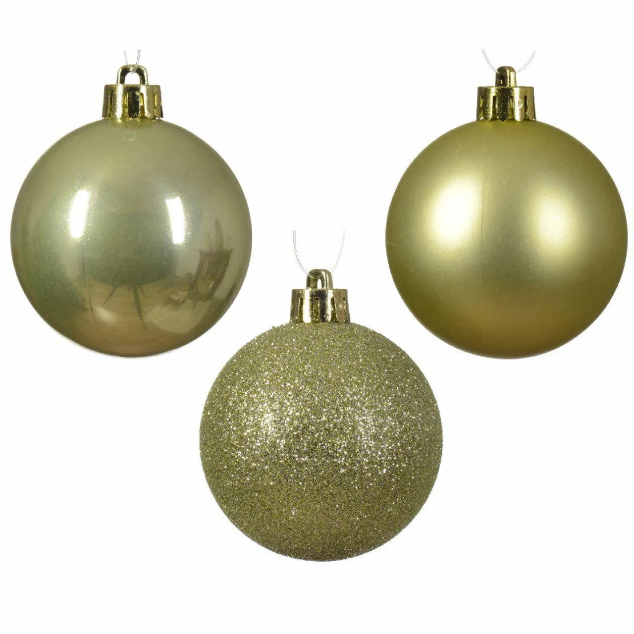 KAEMINGK Lot de 30 boules de Noël Alpine assorties Pistache Clearance