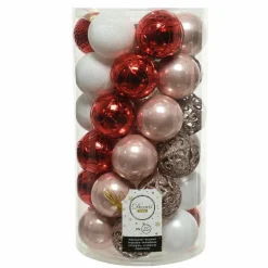 KAEMINGK Lot de 37 boules de Noël Alpine Rouge Tricolore_Rouge_Blanc_Argent Online
