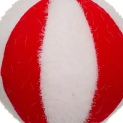 JJA Lot de 22 boules de Noël assorties Rayures Rouge New