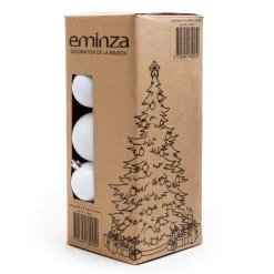 EMINZA Lot de 30 boules de Noël assorties New Alpine Blanc Sale