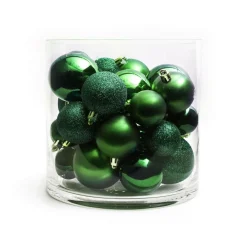EMINZA Lot de 30 boules de Noël assorties New Alpine Vert sapin