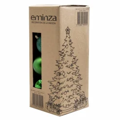 EMINZA Lot de 30 boules de Noël assorties New Alpine Vert sapin