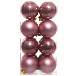 KAEMINGK Lot de 16 boules de Noël (D40 mm) Alpine Vieux rose Outlet