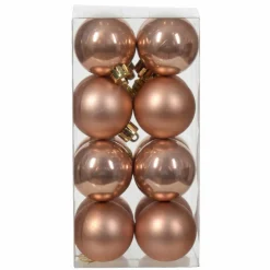 KAEMINGK Lot de 16 boules de Noël (D40 mm) Alpine Rose pétillant Best