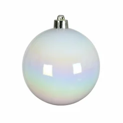 KAEMINGK Lot de 12 boules de Noël (D60 mm) Alpine Blanc irisé Discount