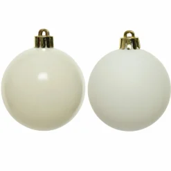KAEMINGK Lot de 6 boules de Noël (D80 mm) Alpine Blanc laine Sale