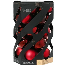 KAEMINGK Lot de 30 boules de Noël (D60 mm) Aravis Bordeaux Best