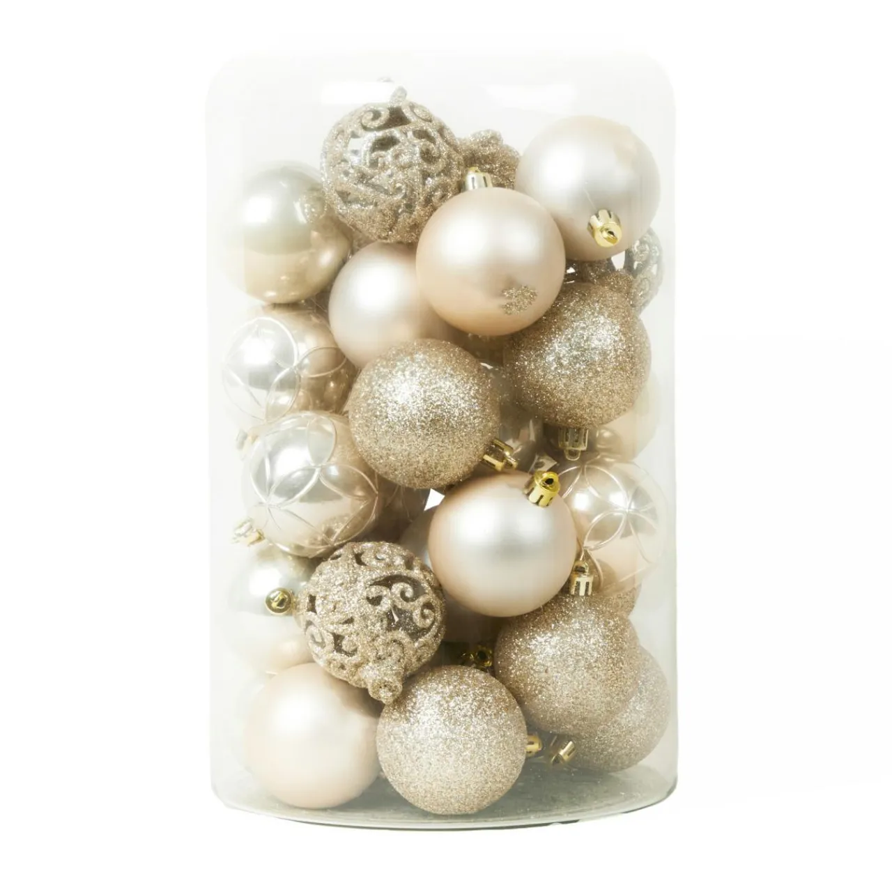 KAEMINGK Lot de 35 boules de Noël (D60 mm) Aravis mix Perle