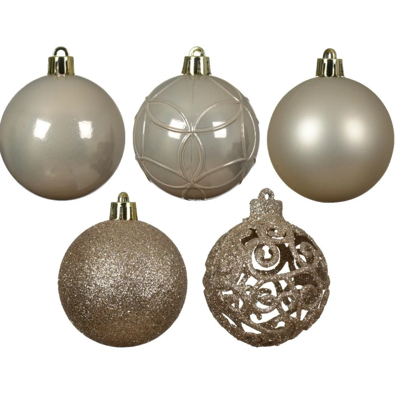 KAEMINGK Lot de 35 boules de Noël (D60 mm) Aravis mix Perle