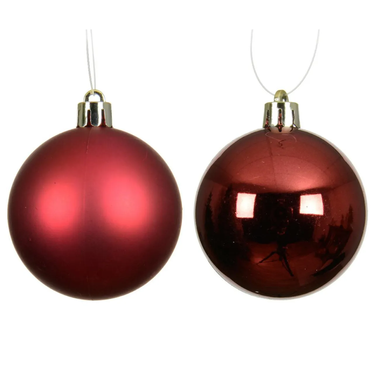 KAEMINGK Lot de 4 boules de Noël (D100 mm) Aravis Bordeaux Best