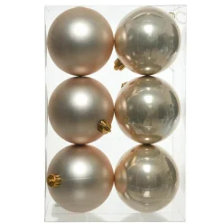 KAEMINGK Lot de 6 boules de Noël (D80 mm) Aravis Perle Clearance