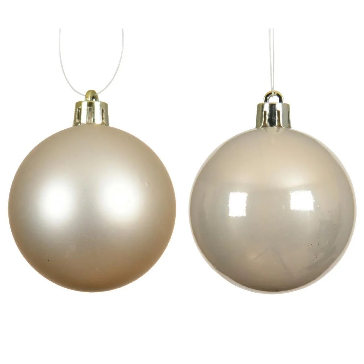 KAEMINGK Lot de 6 boules de Noël (D80 mm) Aravis Perle Clearance