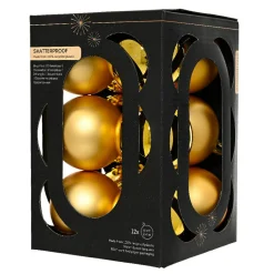 KAEMINGK Lot de 12 boules de Noël (D60 mm) Aravis Or Outlet