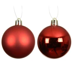 KAEMINGK Lot de 4 boules de Noël (D100 mm) Aravis Rouge