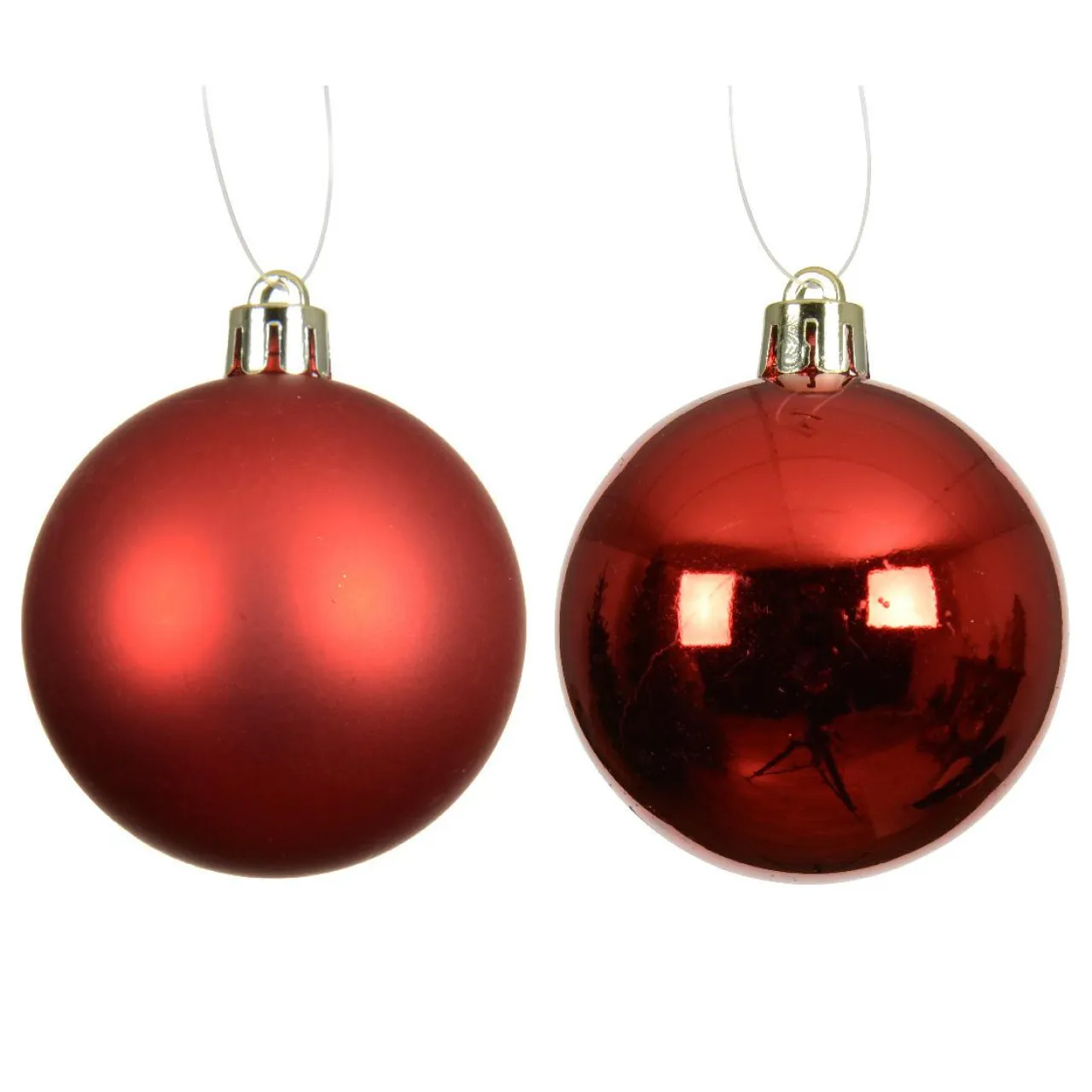 KAEMINGK Lot de 4 boules de Noël (D100 mm) Aravis Rouge