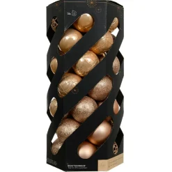 KAEMINGK Lot de 35 boules de Noël (D60 mm) Aravis mix Pêche Hot