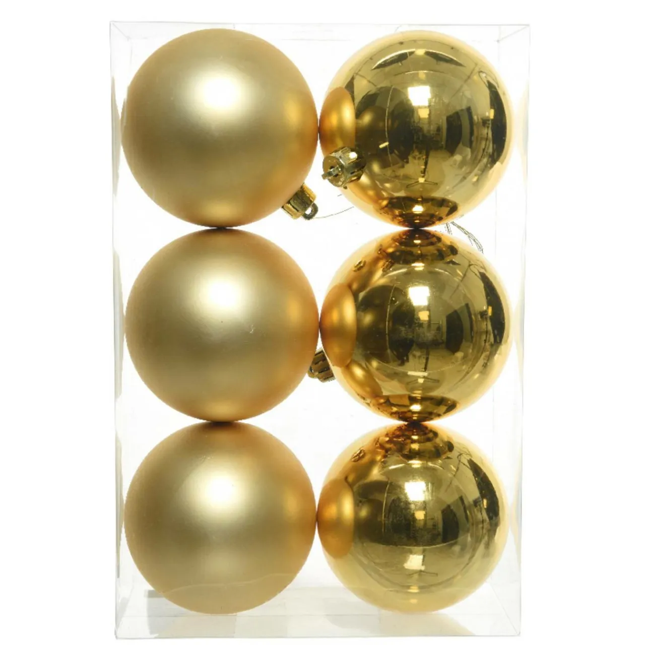 KAEMINGK Lot de 6 boules de Noël (D80 mm) Aravis Or Best