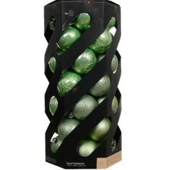 KAEMINGK Lot de 35 boules de Noël (D60 mm) Aravis mix Vert matcha Discount