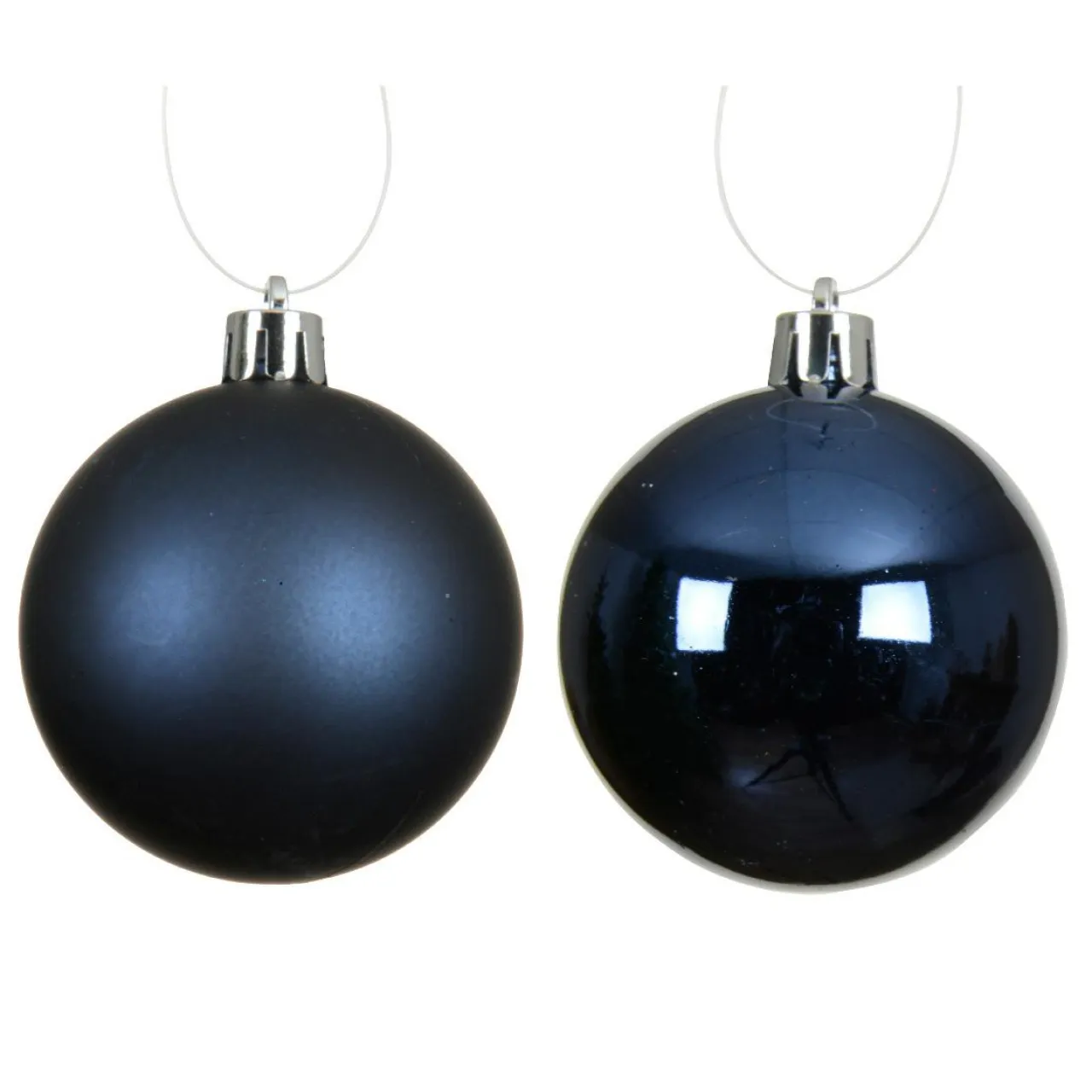 KAEMINGK Lot de 6 boules de Noël (D80 mm) Aravis Bleu nuit New