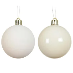 KAEMINGK Lot de 12 boules de Noël (D60 mm) Aravis Blanc laine
