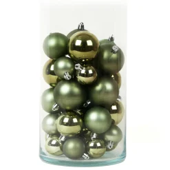 KAEMINGK Lot de 30 boules de Noël (D60 mm) Aravis Vert romarin