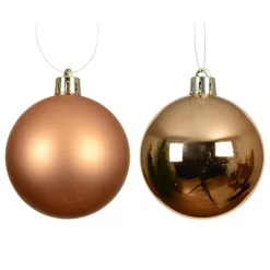 KAEMINGK Lot de 6 boules de Noël (D80 mm) Aravis Cognac