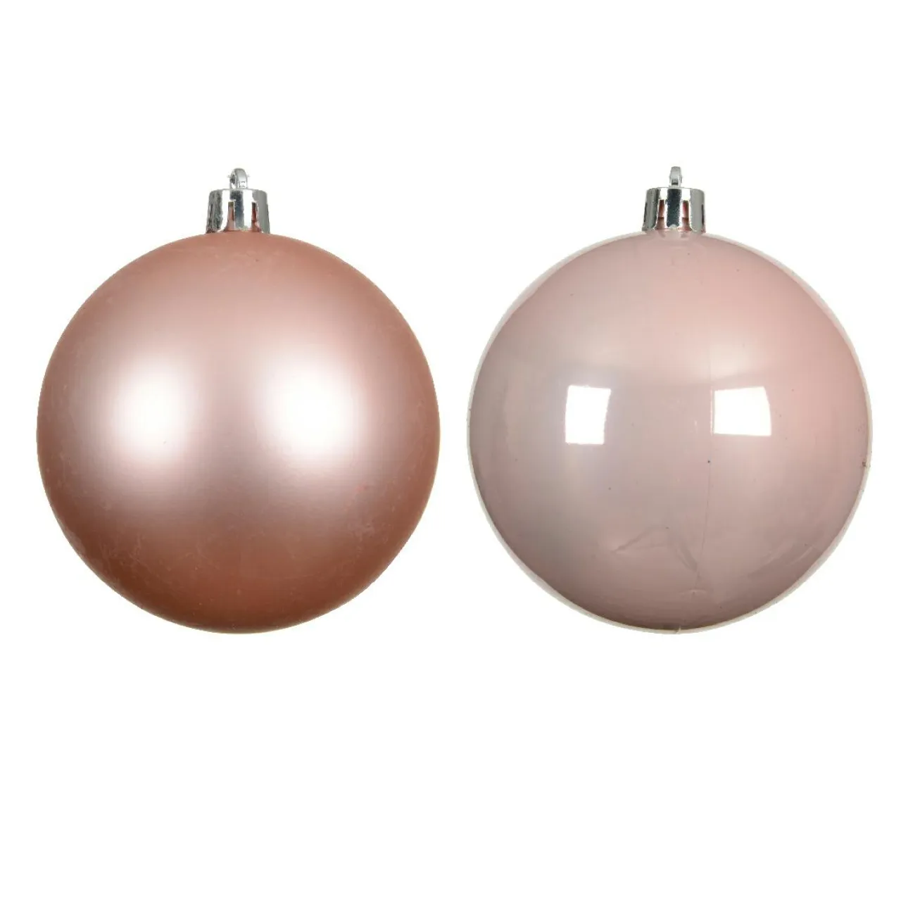 KAEMINGK Lot de 6 boules de Noël (D80 mm) Aravis Rose poudré Clearance