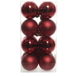 KAEMINGK Lot de 16 boules de Noël (D40 mm) Aravis Bordeaux Online