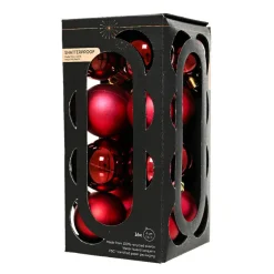 KAEMINGK Lot de 16 boules de Noël (D40 mm) Aravis Bordeaux Online