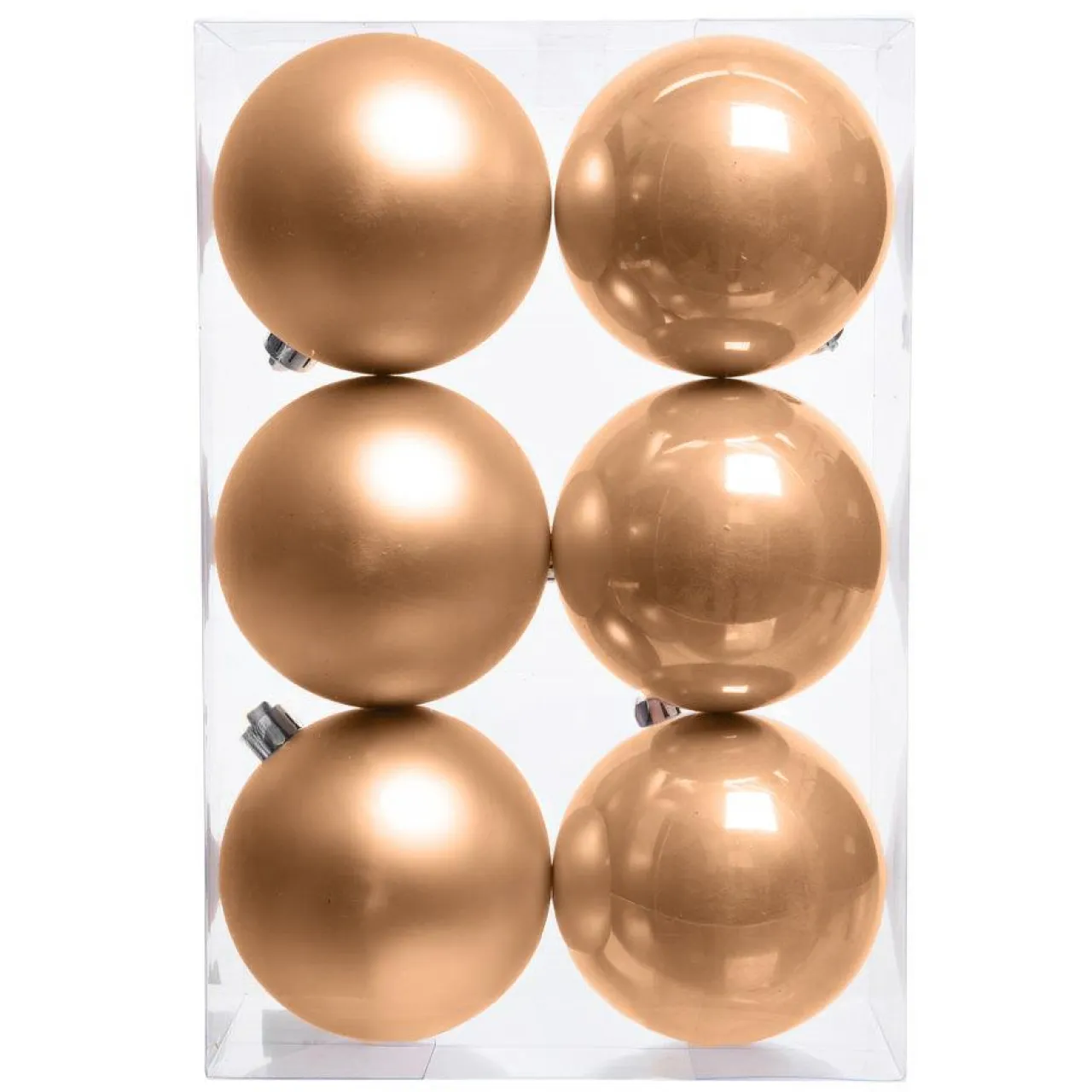 KAEMINGK Lot de 6 boules de Noël (D80 mm) Aravis Pêche Hot
