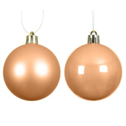 KAEMINGK Lot de 6 boules de Noël (D80 mm) Aravis Pêche Hot