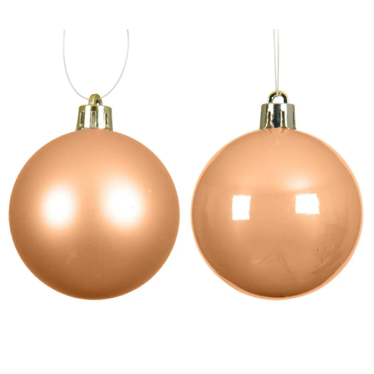 KAEMINGK Lot de 6 boules de Noël (D80 mm) Aravis Pêche Hot