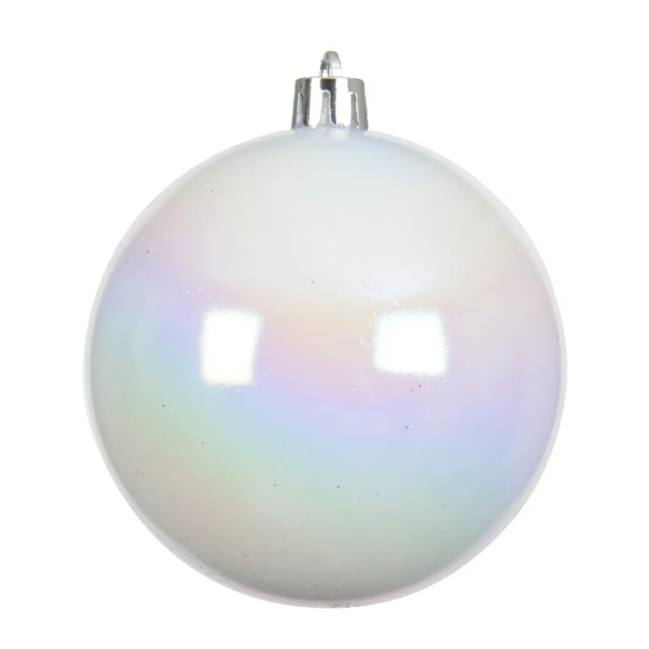 KAEMINGK Lot de 6 boules de Noël (D80 mm) Aravis Blanc irisé New