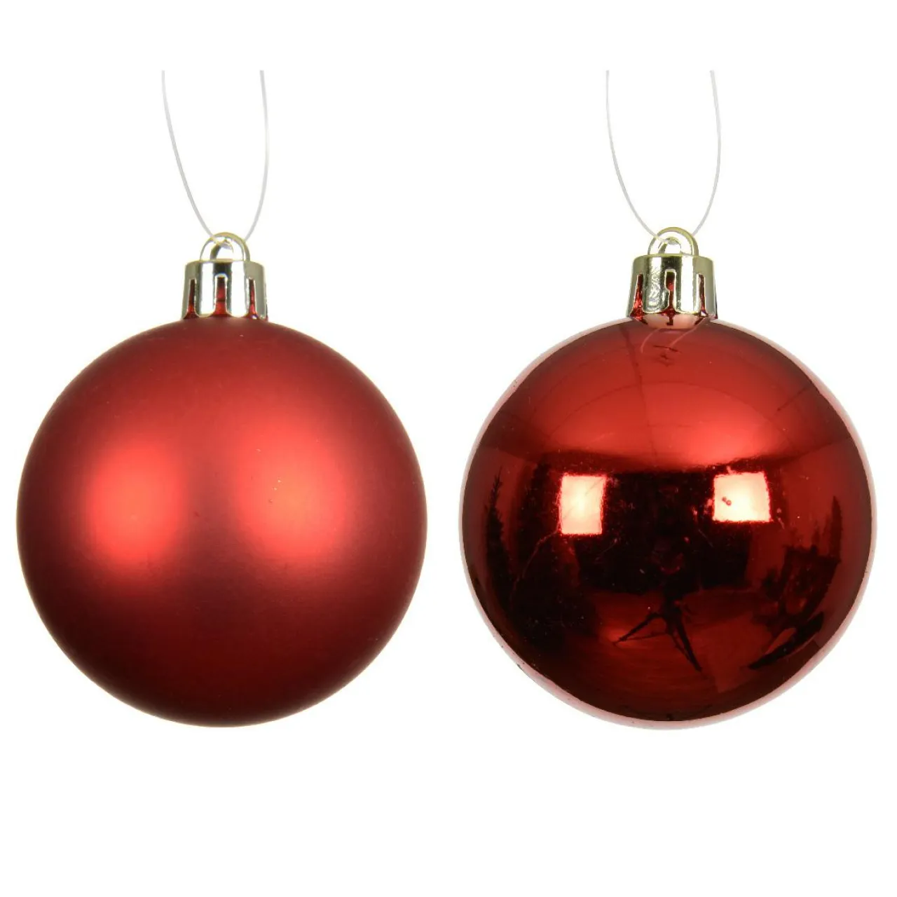 KAEMINGK Lot de 12 boules de Noël (D60 mm) Aravis Rouge Discount