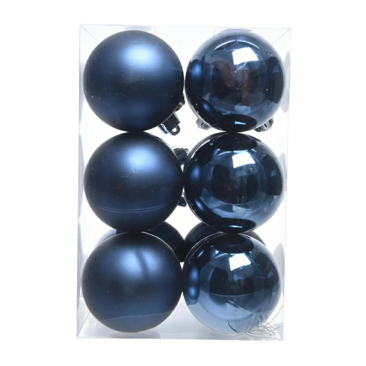 KAEMINGK Lot de 12 boules de Noël (D60 mm) Aravis Bleu nuit Discount