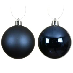 KAEMINGK Lot de 12 boules de Noël (D60 mm) Aravis Bleu nuit Discount