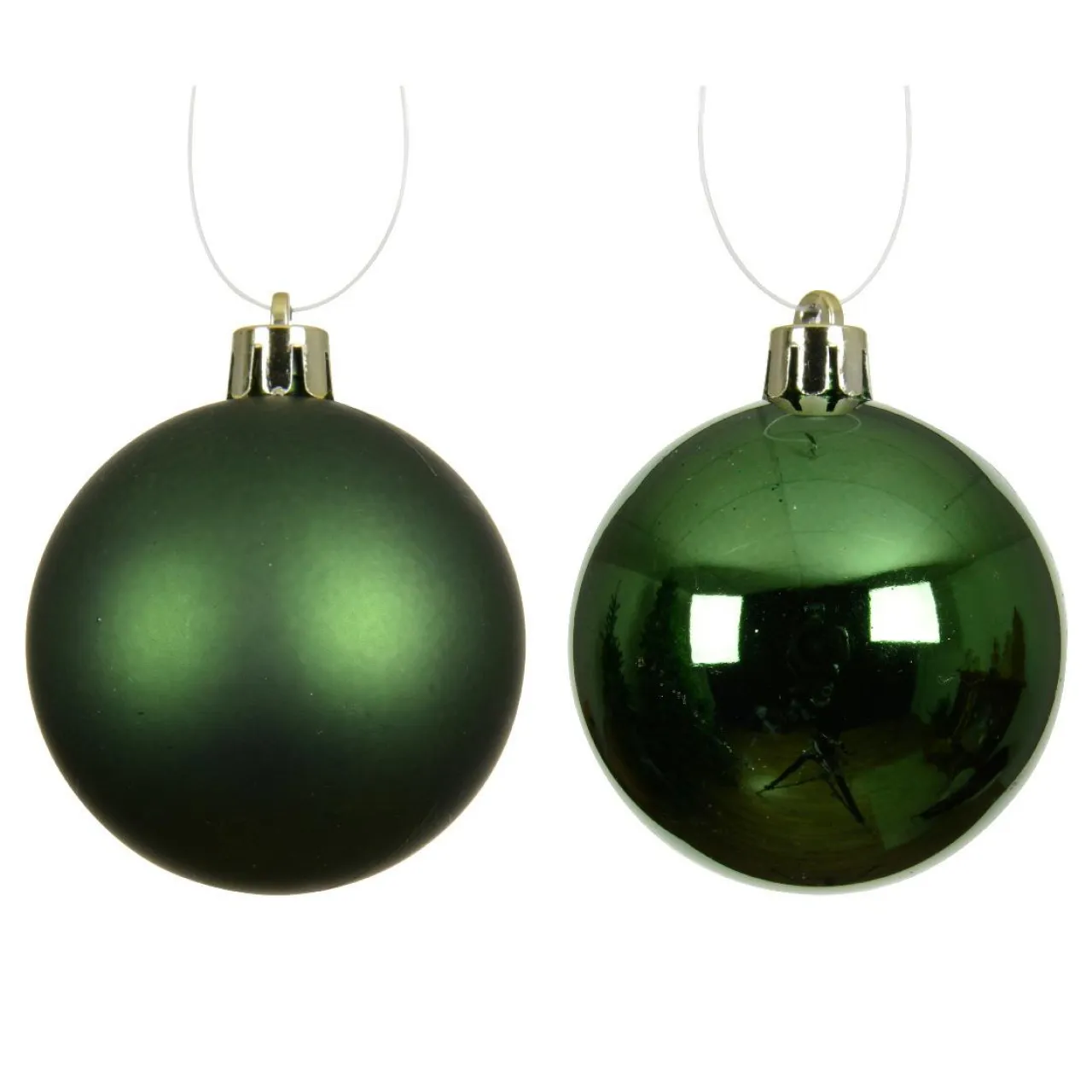 KAEMINGK Lot de 12 boules de Noël (D60 mm) Aravis Vert sapin Hot
