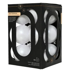 KAEMINGK Lot de 12 boules de Noël (D60 mm) Aravis Blanc Clearance