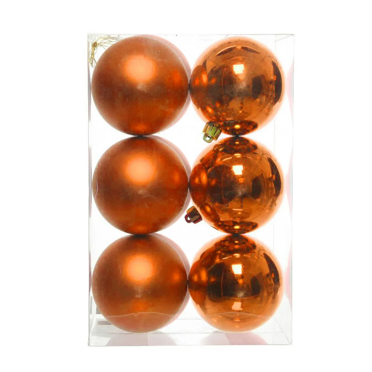KAEMINGK Lot de 12 boules de Noël (D60 mm) Aravis Orange Outlet