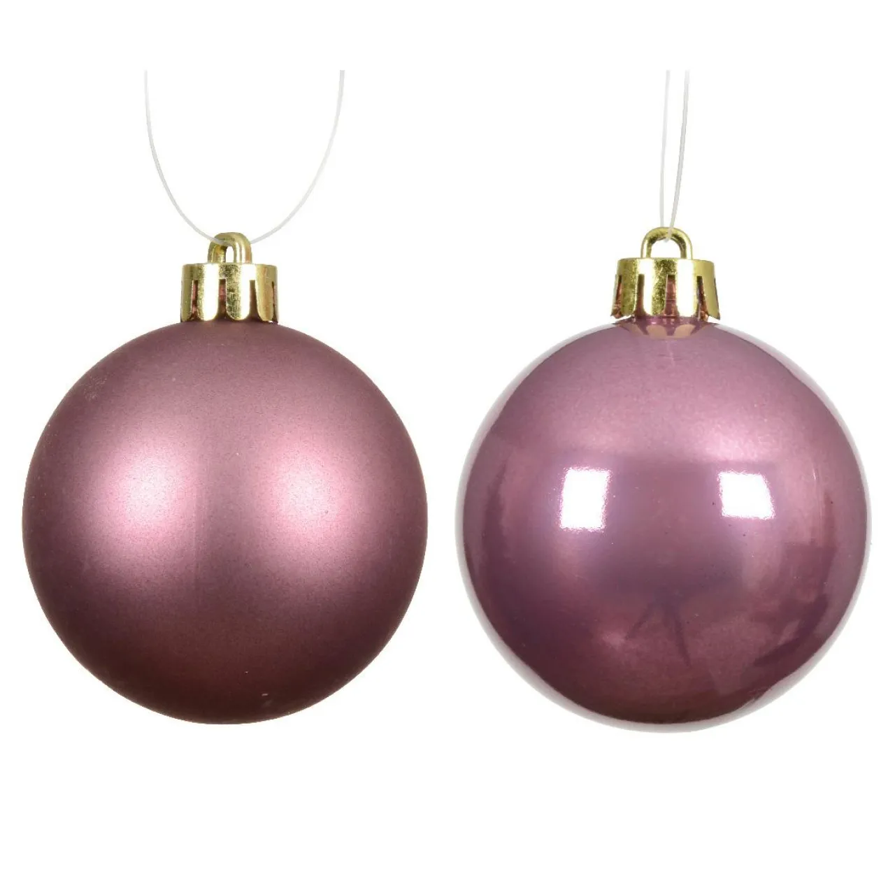 KAEMINGK Lot de 12 boules de Noël (D60 mm) Aravis Vieux rose New