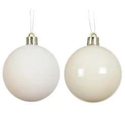 KAEMINGK Lot de 4 boules de Noël (D100 mm) Aravis Blanc laine Sale