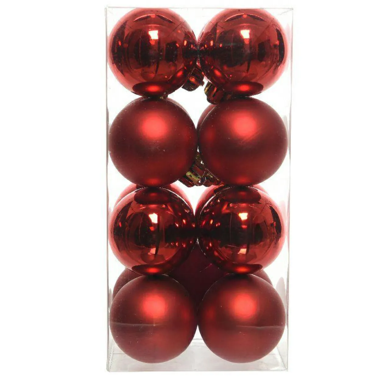 KAEMINGK Lot de 16 boules de Noël (D40 mm) Aravis Rouge New